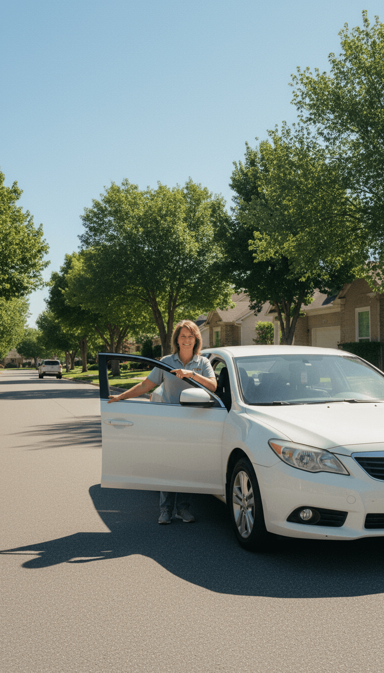 Driving instructor by car